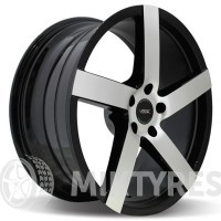 Vissol V-080L 8.5x19 5x112 ET 30 Dia 66.6 (Black with machined face)